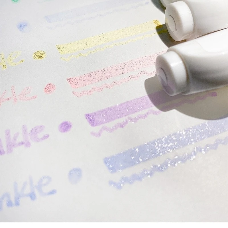 4pcs/caixa de Pastel Marcador de Definir a Coreia Caneta de tinta Glitter Marcador de Caneta de tinta Aluno da Escola de Escritório material de Papelaria
