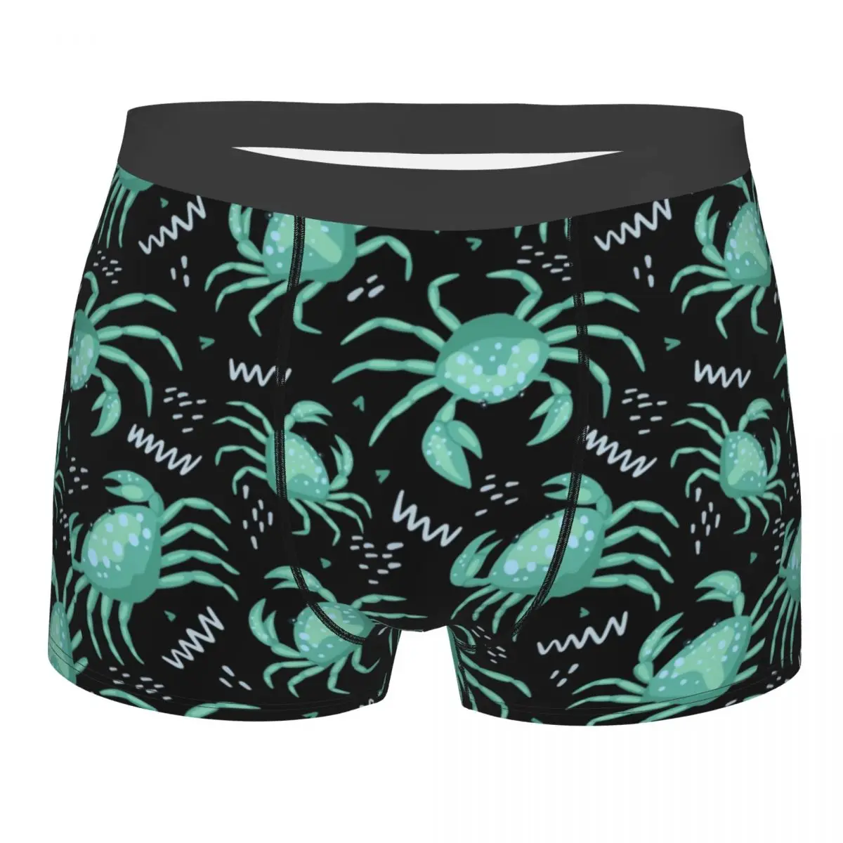 Bonito Caranguejos do mar Estrela do Mar Animais de Homens de Cueca Boxer Shorts, Cuecas Humor Poliéster Cuecas para Homme Plus Size