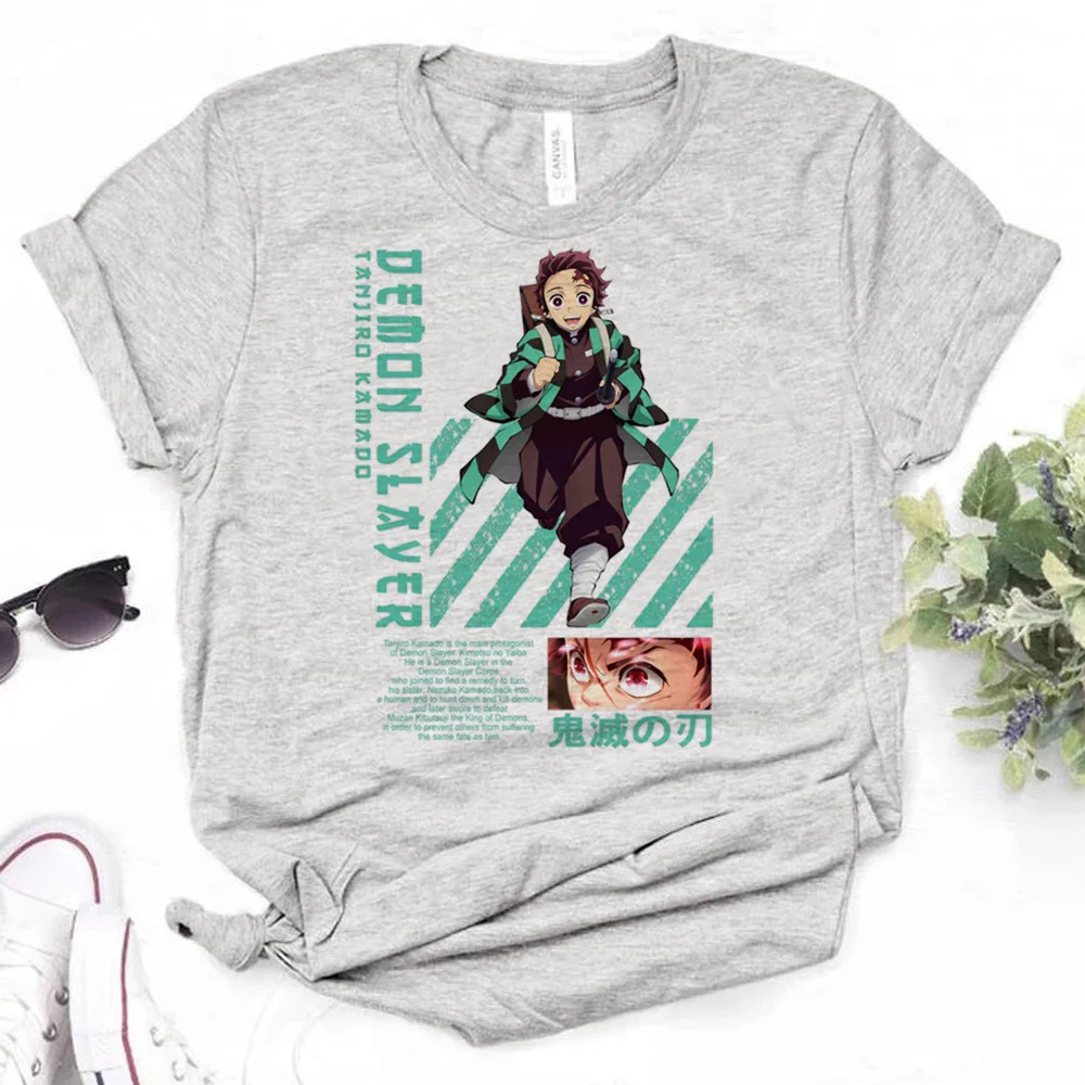 demon slayer t-shirt das mulheres quadrinhos superior menina engraçada gráfico Japonês roupas