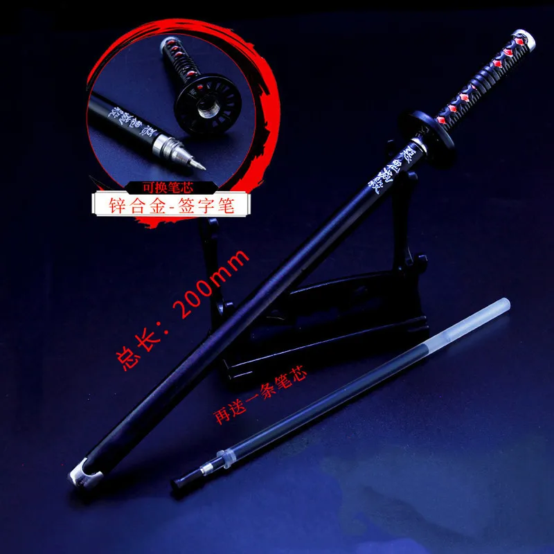 Anime Demon Slayer Espada Caneta Gel 0,5 mm Preto Refill de Tinta de Escrever de Caneta Escola de material de Papelaria