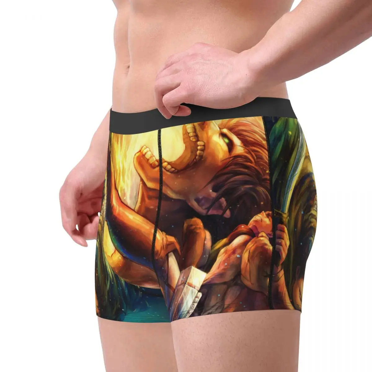 Attack on Titan Anime Levi Cuecas Homme Calcinha Underwear Masculino Impressão Shorts Boxer Briefs