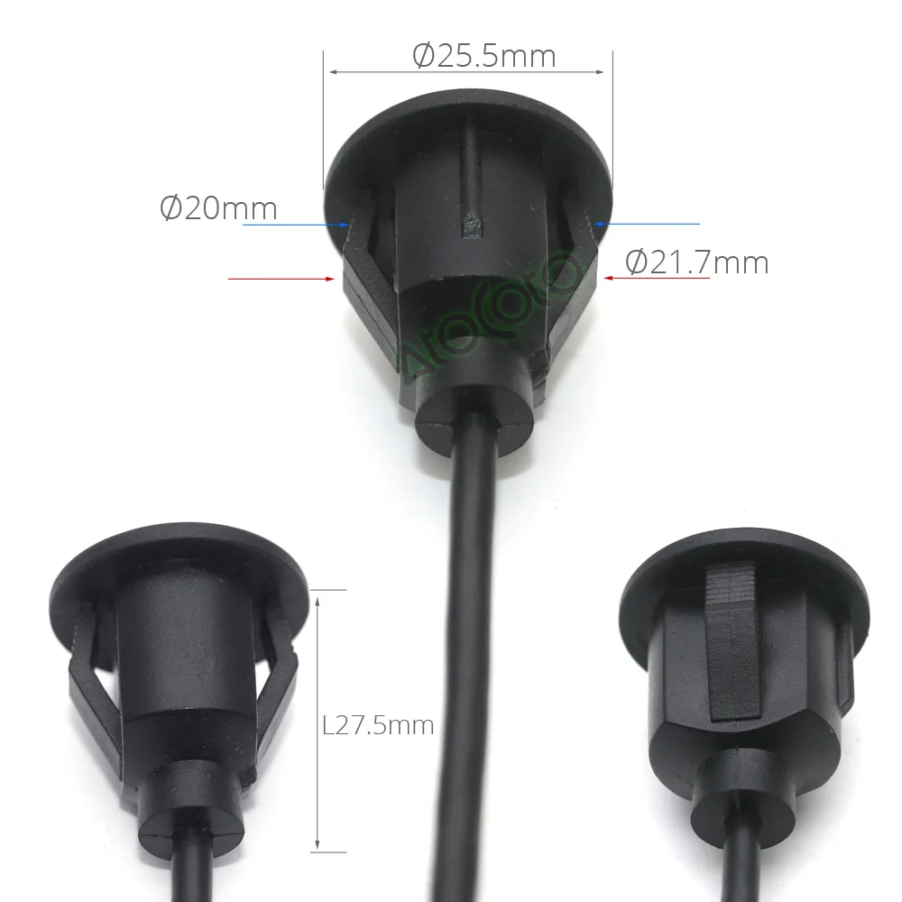 Universal USB Fêmea Interface 4 6 Pin Traço Placa de Montagem do Painel de Cabo de Extensão do Adaptador para Carro Android Multimídia, Rádio, Leitor de