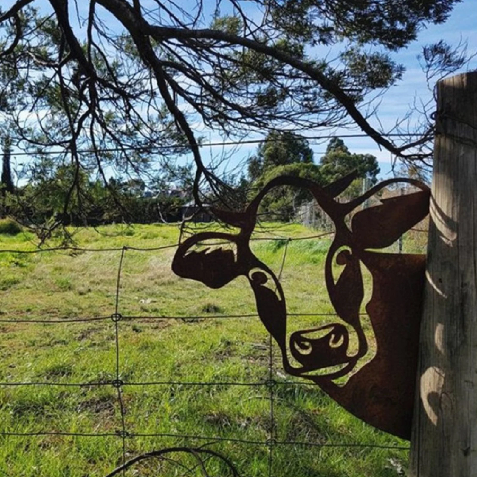Jardim Metal Silhueta Enferrujado Animal Scout Estaca Figura Estátua para o Jardim Quintal
