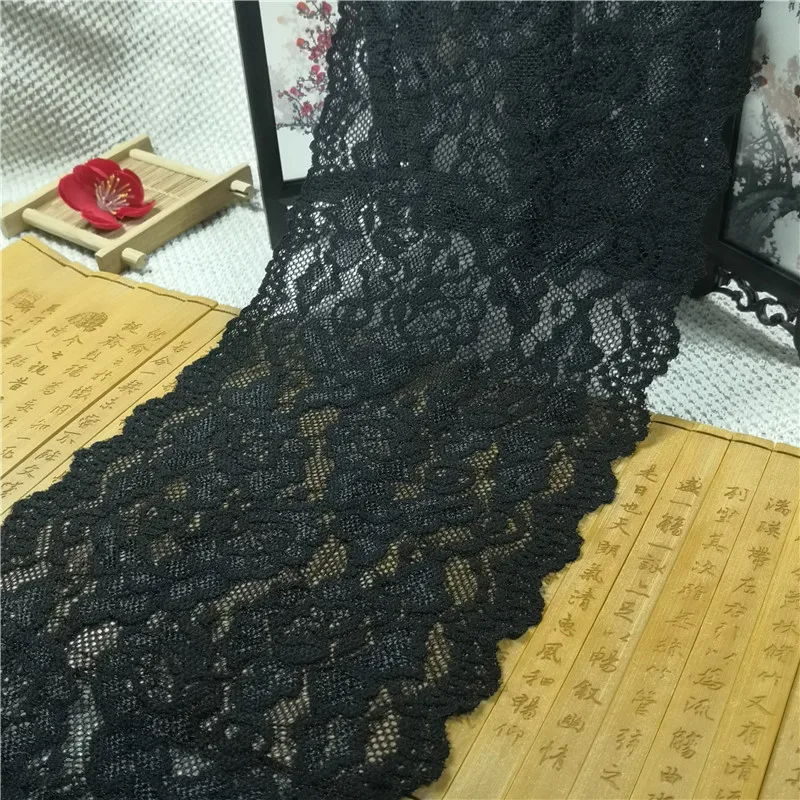 NO1230 15.5 CM de Moda popular black lingerie e roupa interior sexy vasta decoração de renda