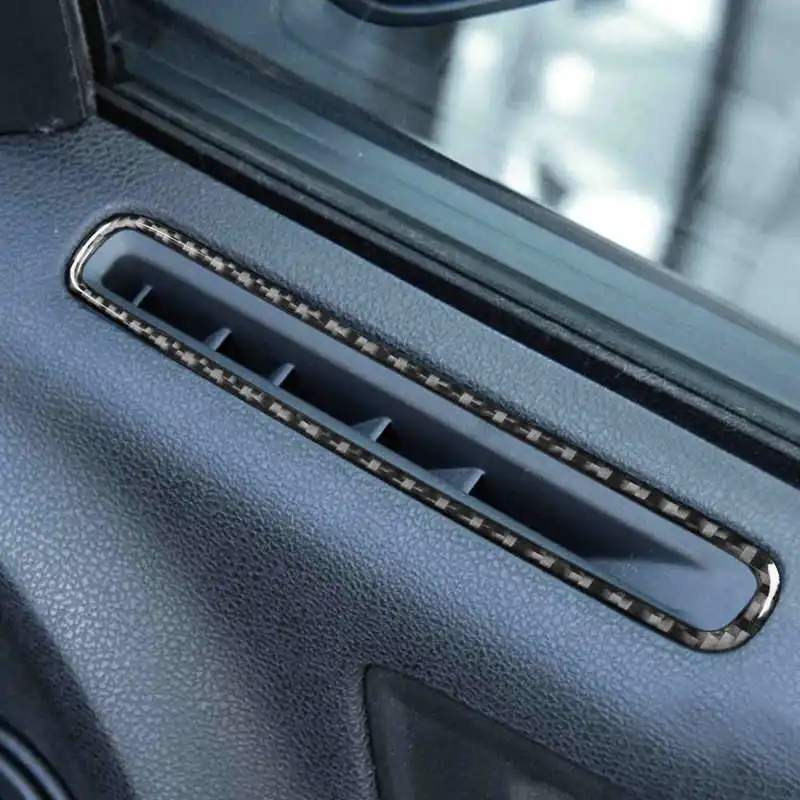 Para Dodge Charger 2011 2012 2013 2014 fibra de Carbono tampa de ventilação guarnição tira de adesivo de porta de carro da saída de ar