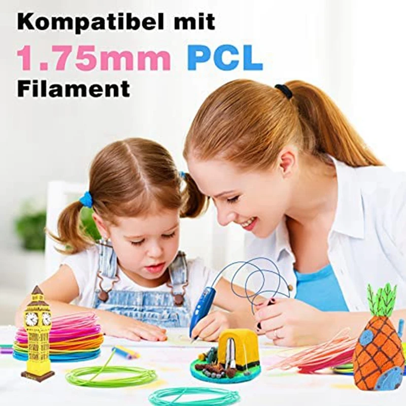 20Pie E 3D Caneta Filamento PCL 10 M Cada - 3D Caneta PCL Filamento de 1,75 Mm Para Baixas Temperaturas, 3D Crianças Caneta
