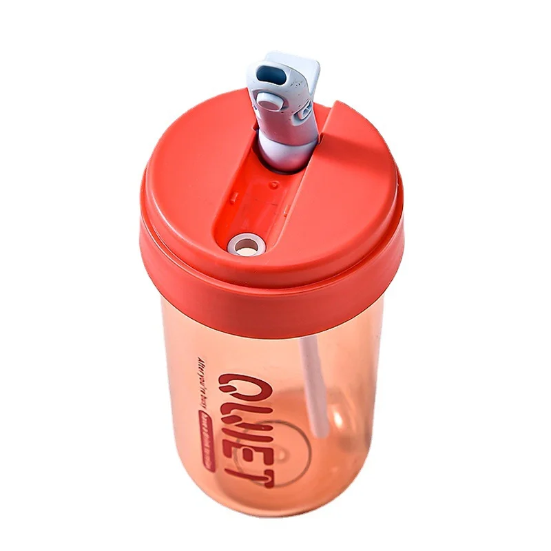 320/480ml de Plástico BPA Livre Copo de Água de Garrafa Portátil à Prova de Vazamento Pequeno Bonito Beber Suco Xícara de Café com Palha para Crianças E Adultos