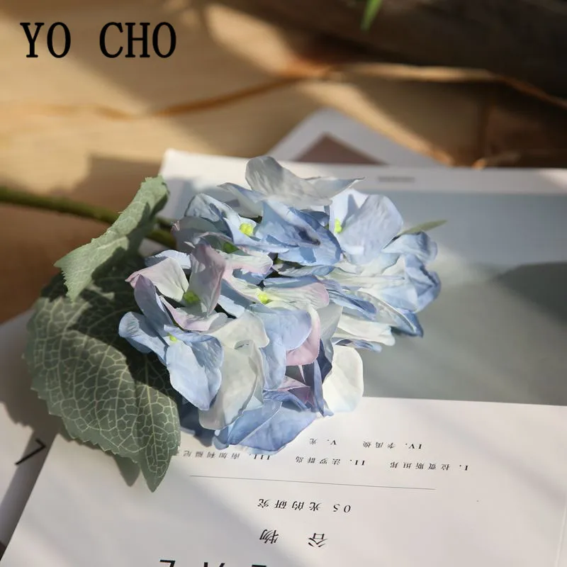 YO CHO Artificial Hortênsia de Seda Flor do Ramo de Casamento, Decoração do Dia dos Namorados Decoração para uma Festa de Plástico, Haste de Simulação Flor