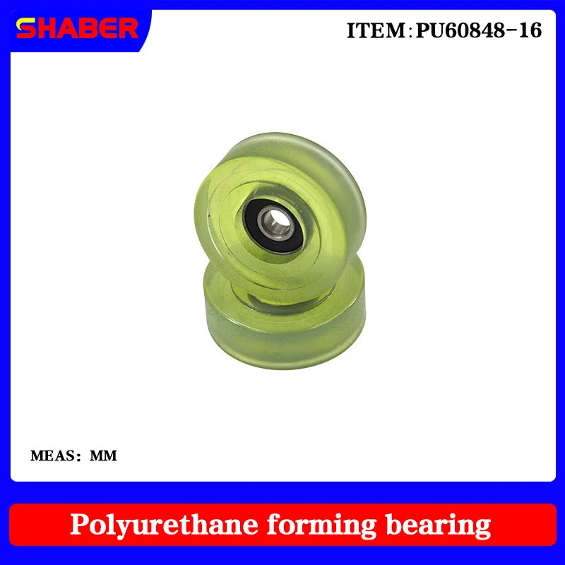【SHABER】fonte da Fábrica de poliuretano formado rolamento PU60848-16 de cola, revestido de rolamento da polia de guia de roda