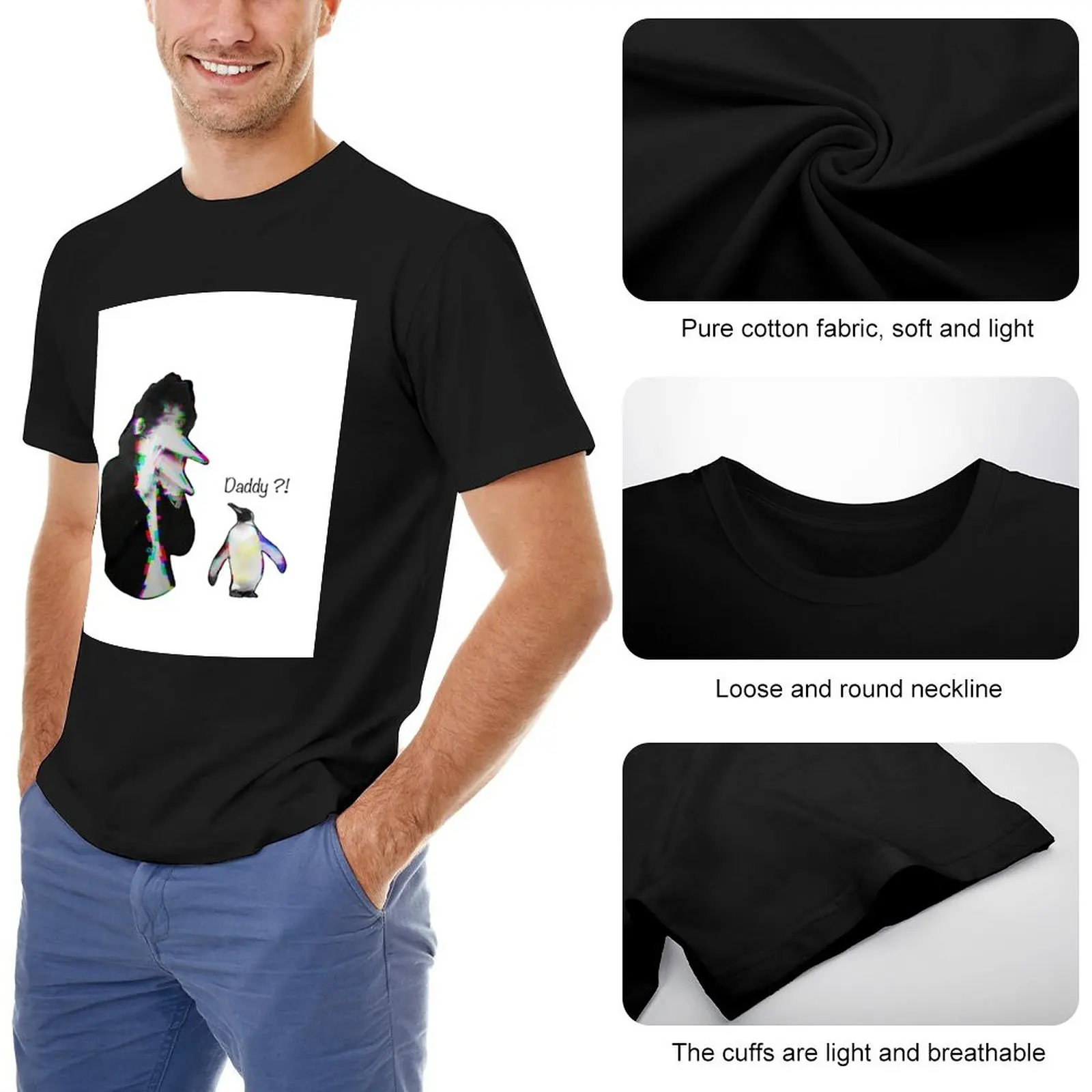 Brian - Penguin - eu vou um pouco louco T-Shirt t-shirts homem de secagem rápida shirt designer de t-shirt dos homens