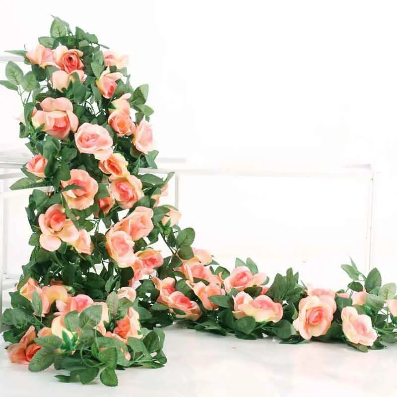 Artificial Rose Flores de Natal, Guirlanda para o Casamento, Casa, Decoração de Quarto de Primavera, do Outono, o Arco do Jardim DIY Planta Trepadeira de Flores